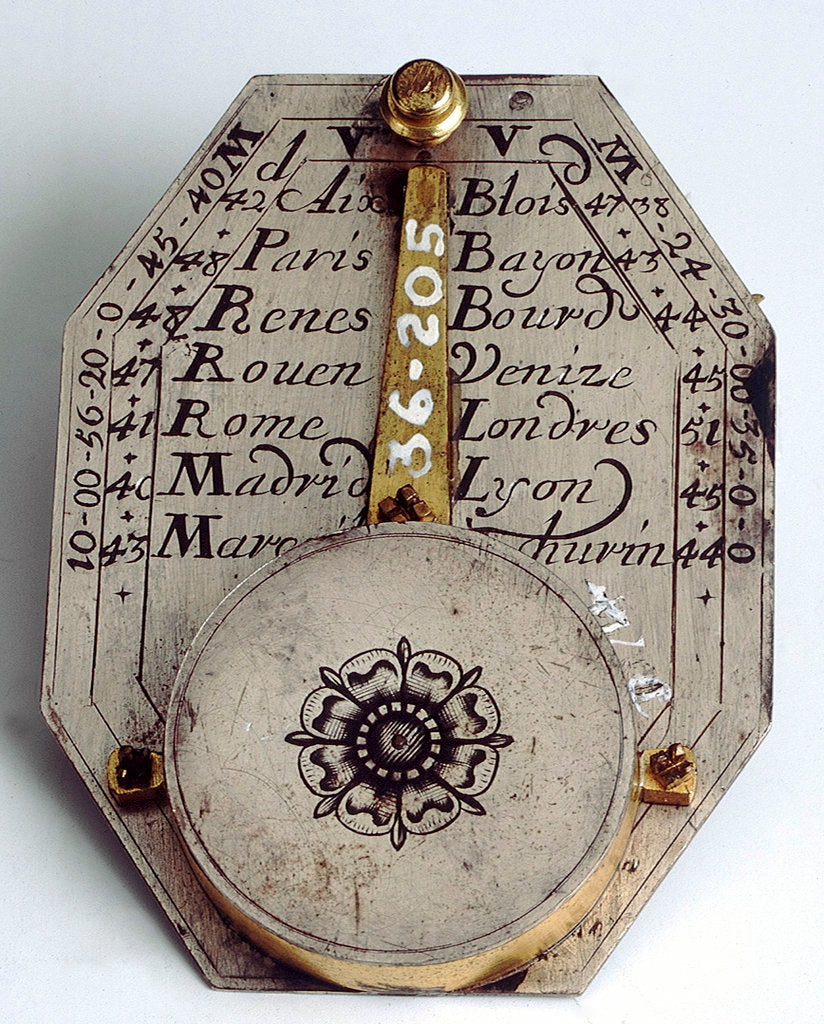 Detail of Butterfield dial, reverse by Timothe Collet
