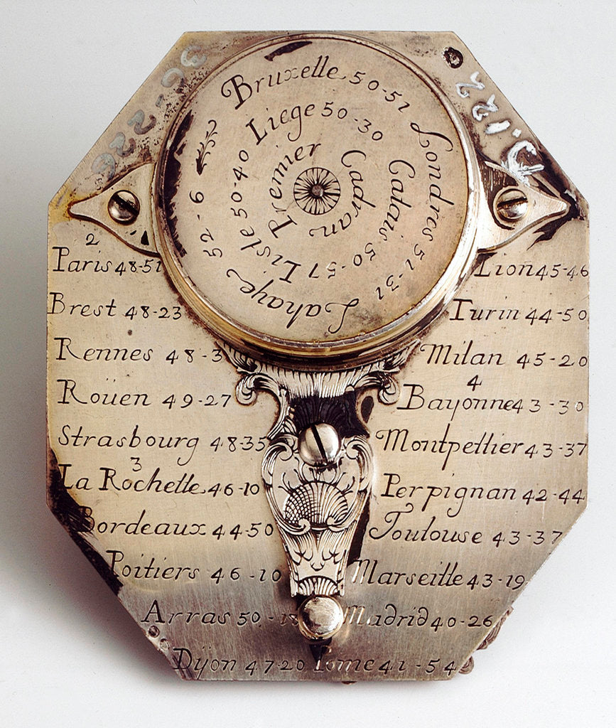 Detail of Butterfield dial, reverse by Nicolas-Eloi Baradelle