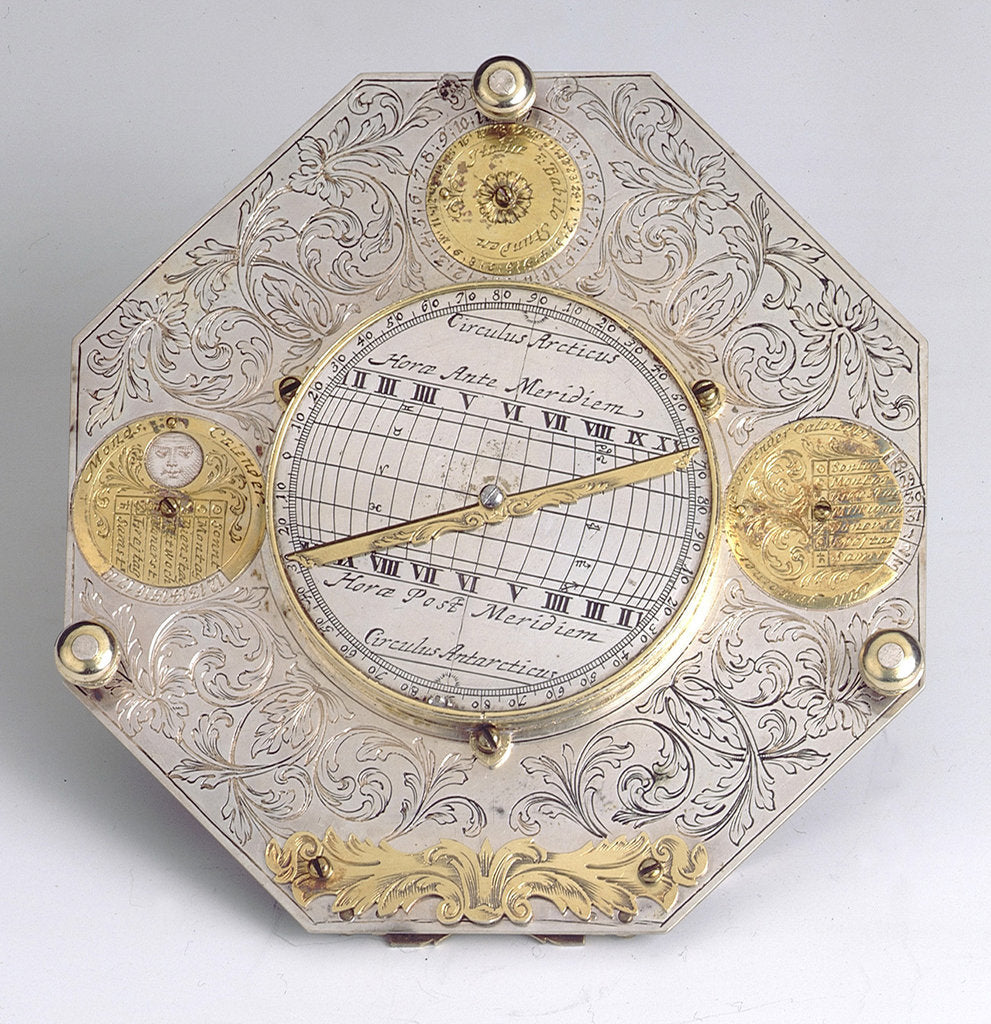 Detail of Augsburg Dial, underside by Johann Martin