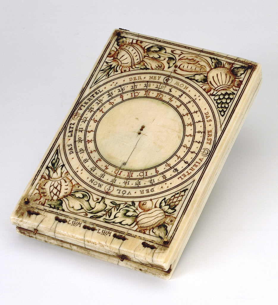 Detail of Diptych dial, leaf IIb by Lienhart Miller