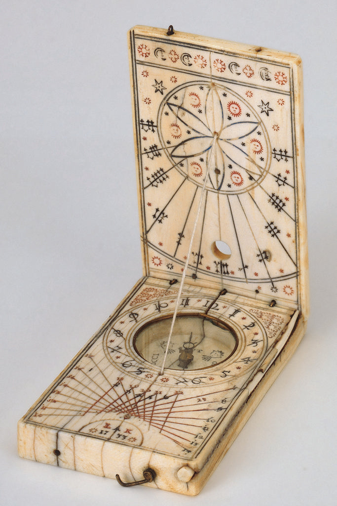 Detail of Diptych dial, leaves Ib and IIa by Leonhard Andreas Karner