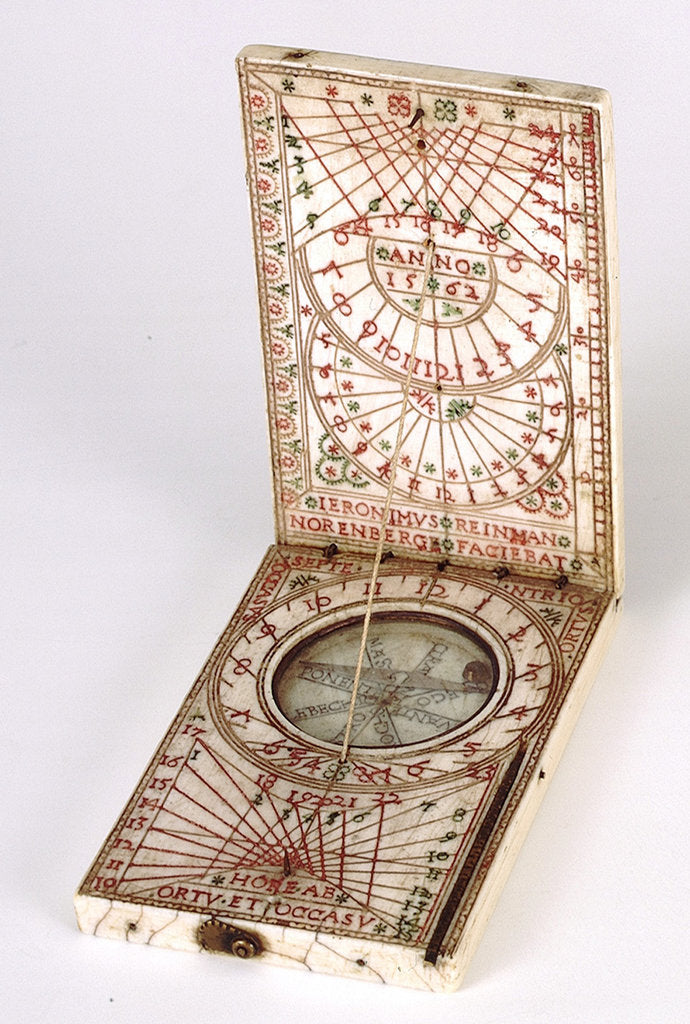 Detail of Diptych dial, leaves Ib and IIa by Hieronymus Reinman