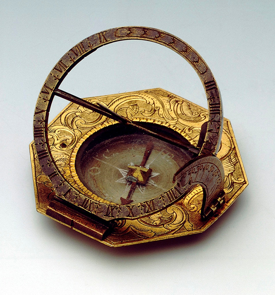 Detail of Augsburg dial by Johann Georg Vogler