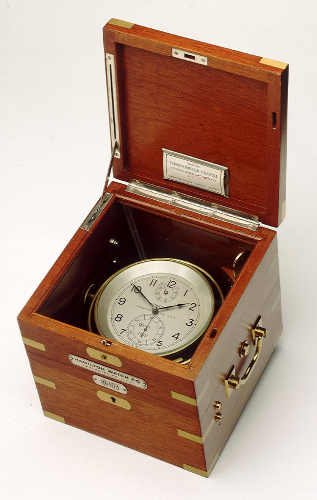 Detail of Movement in case by Hamilton Watch Co.