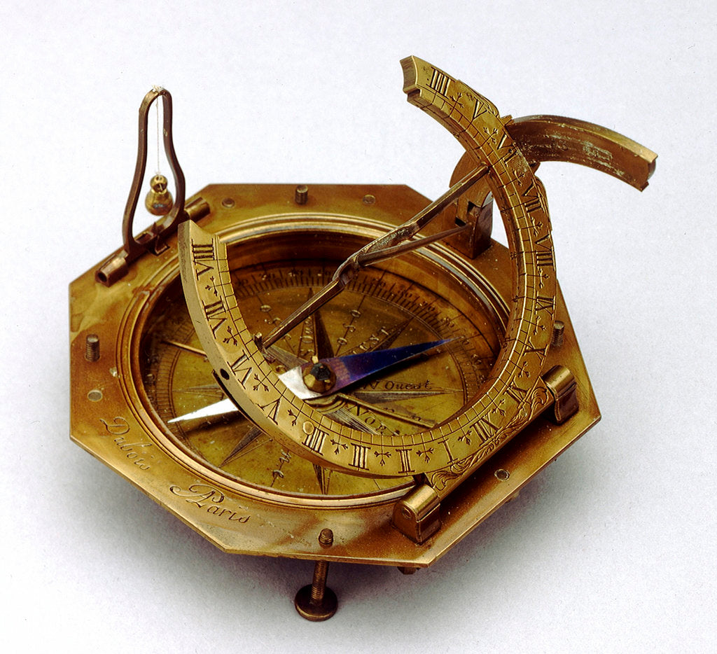 Detail of Augsburg dial by Charles Adrien Dubois