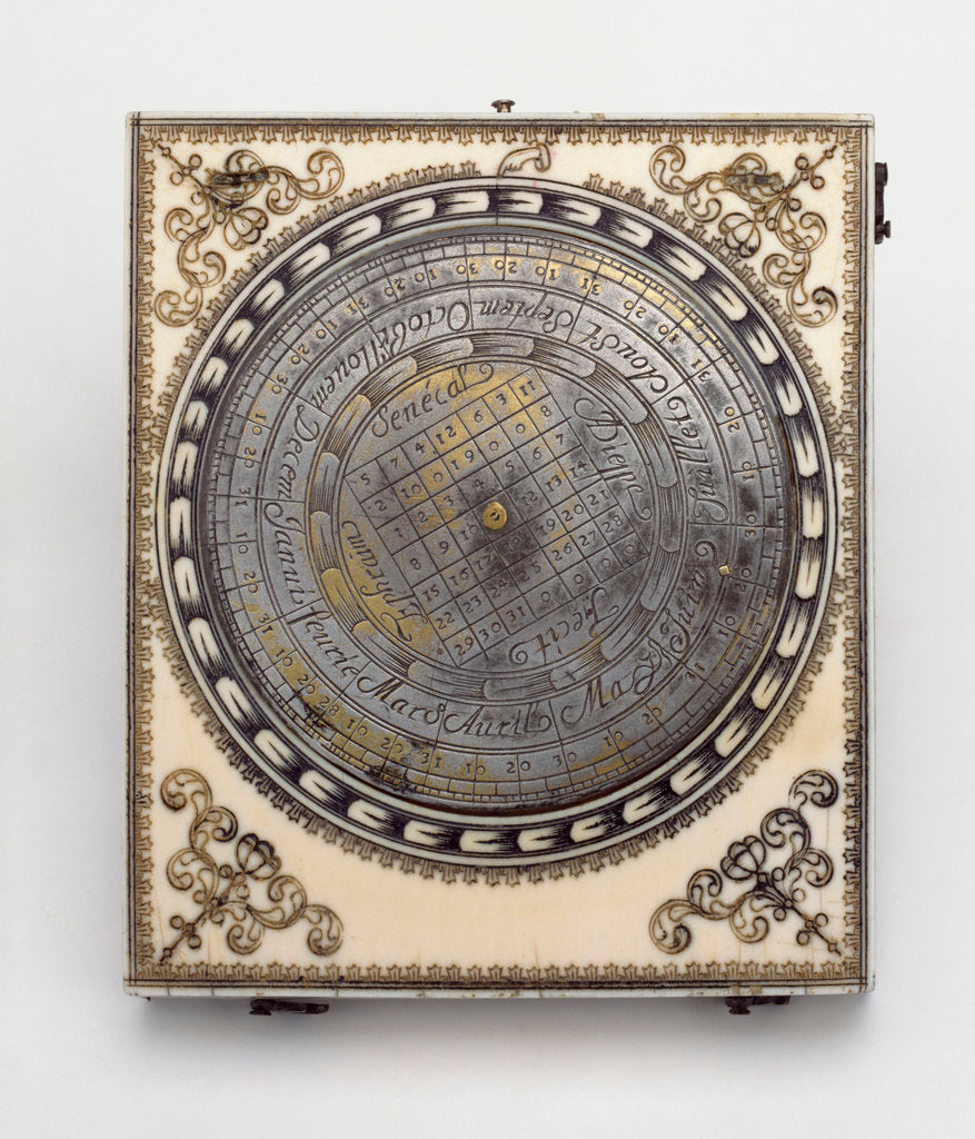 Detail of Dieppe magnetic azimuth dial, leaf IIb by Ephraim Senecal