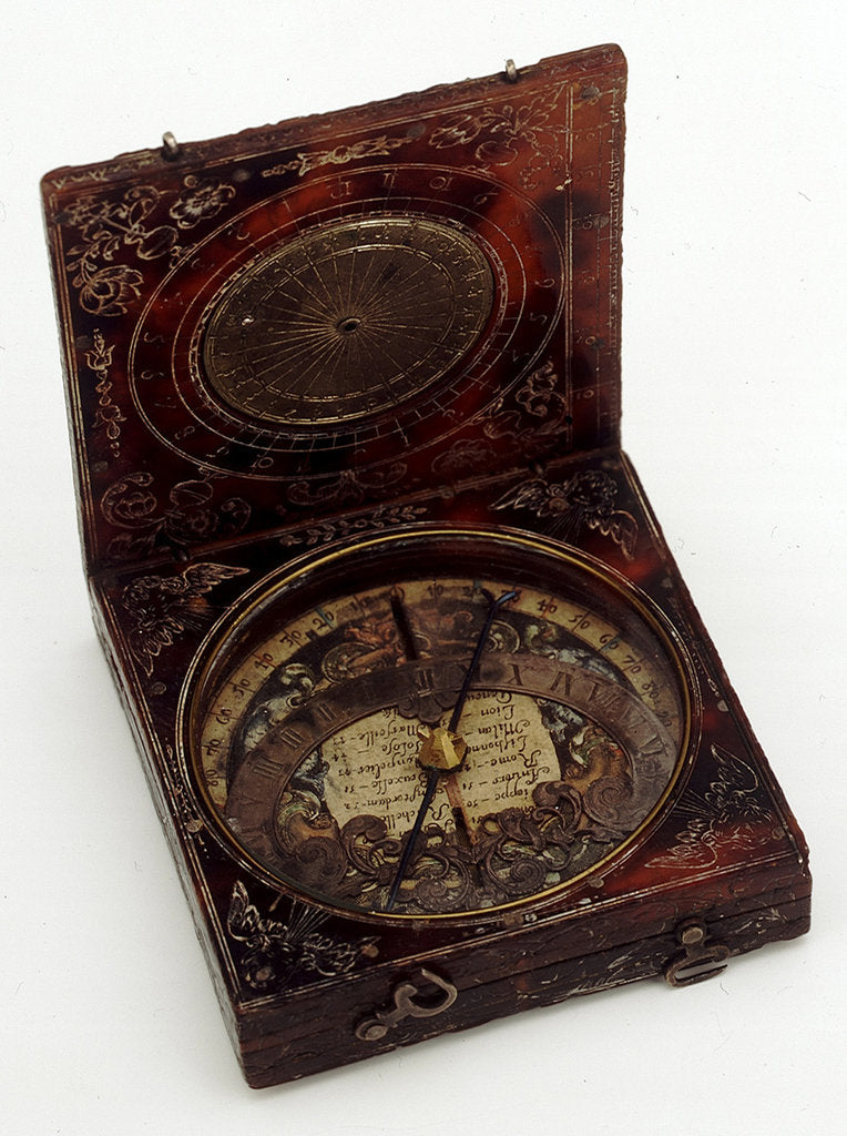 Detail of Dieppe magnetic azimuth dial, leaves Ib and IIa by Charles Bloud