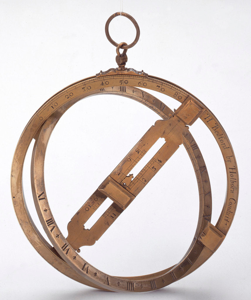 Detail of Universal equinoctial ring dial by Hilkiah Bedford