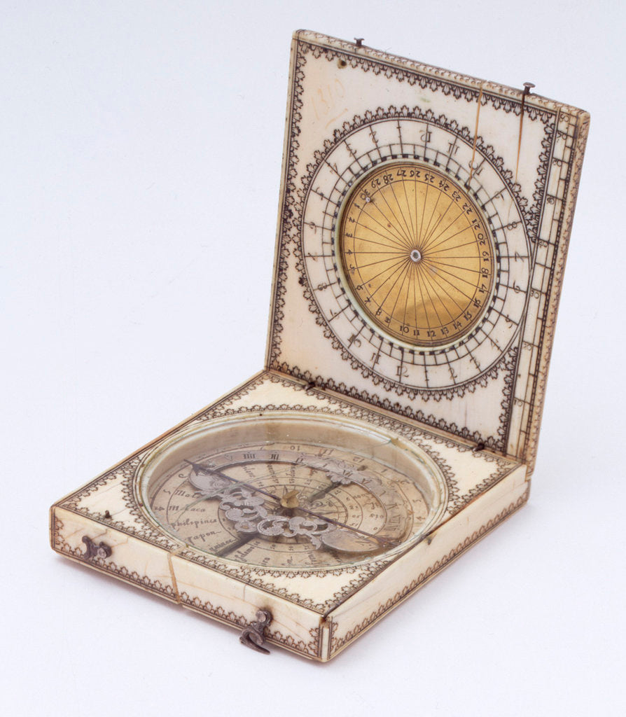 Detail of Dieppe magnetic azimuth dial, leaf IIb by Charles Bloud