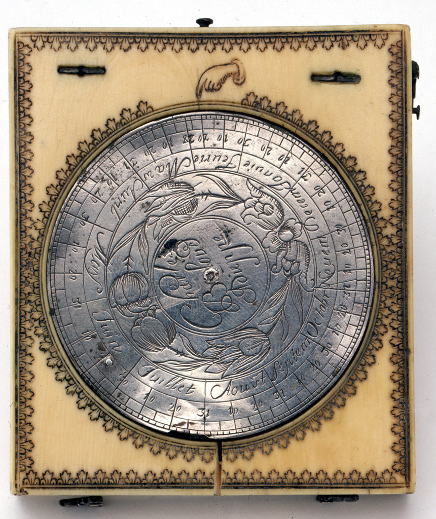 Detail of Dieppe magnetic azimuth dial, leaf IIb by Charles Bloud