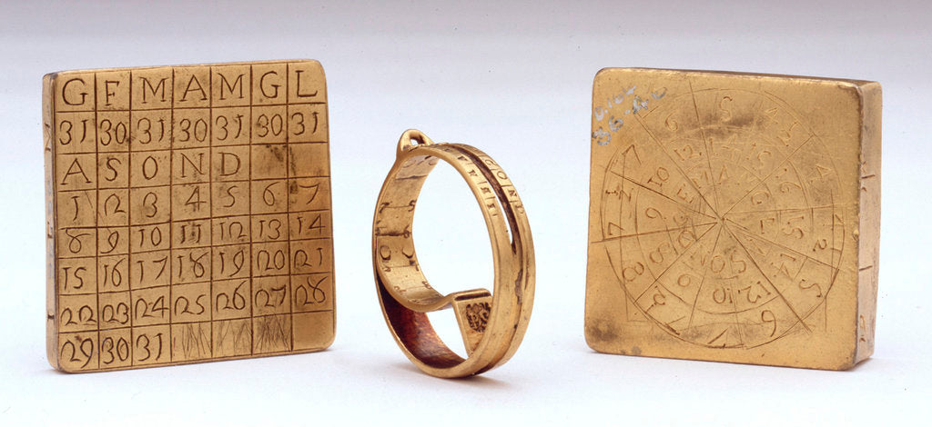 Detail of Ring dial, with fake box by P. S.