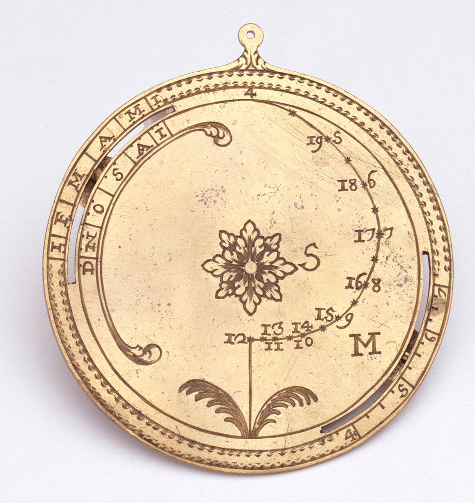 Detail of Forged vertical disc dial by unknown