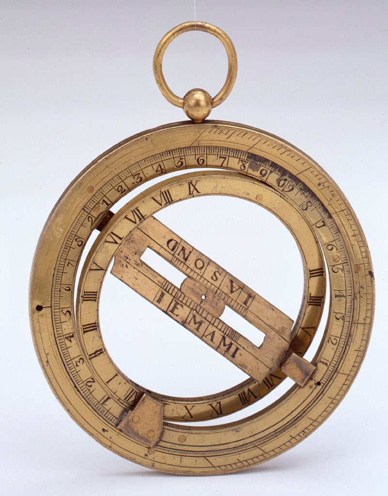 Detail of Universal equinoctial ring dial by unknown