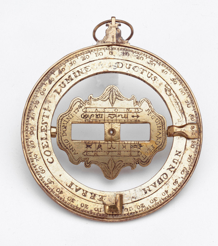 Detail of Universal equinoctial ring dial by unknown