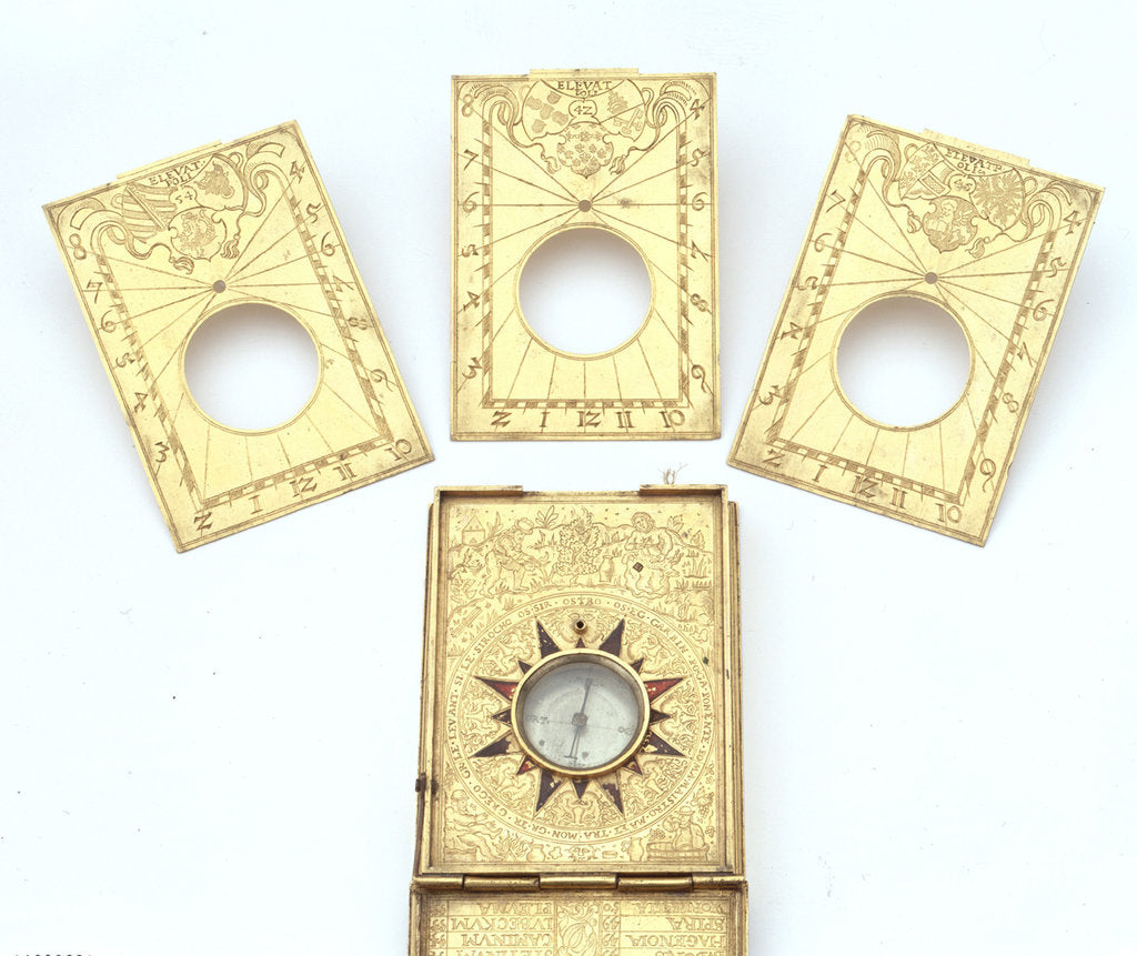 Detail of Astronomical compendium, outside of base by Christoph Schissler