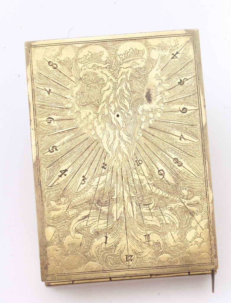 Detail of Astronomical compendium, outside of base by Christoph Schissler