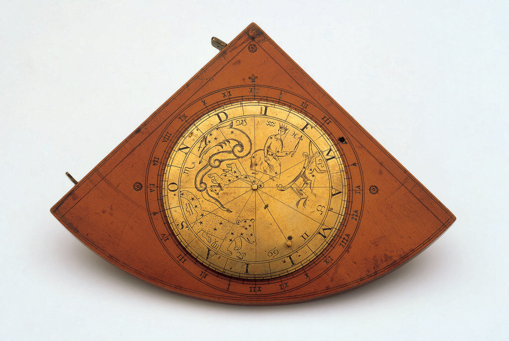 Detail of Reverse of Horary quadrant by unknown