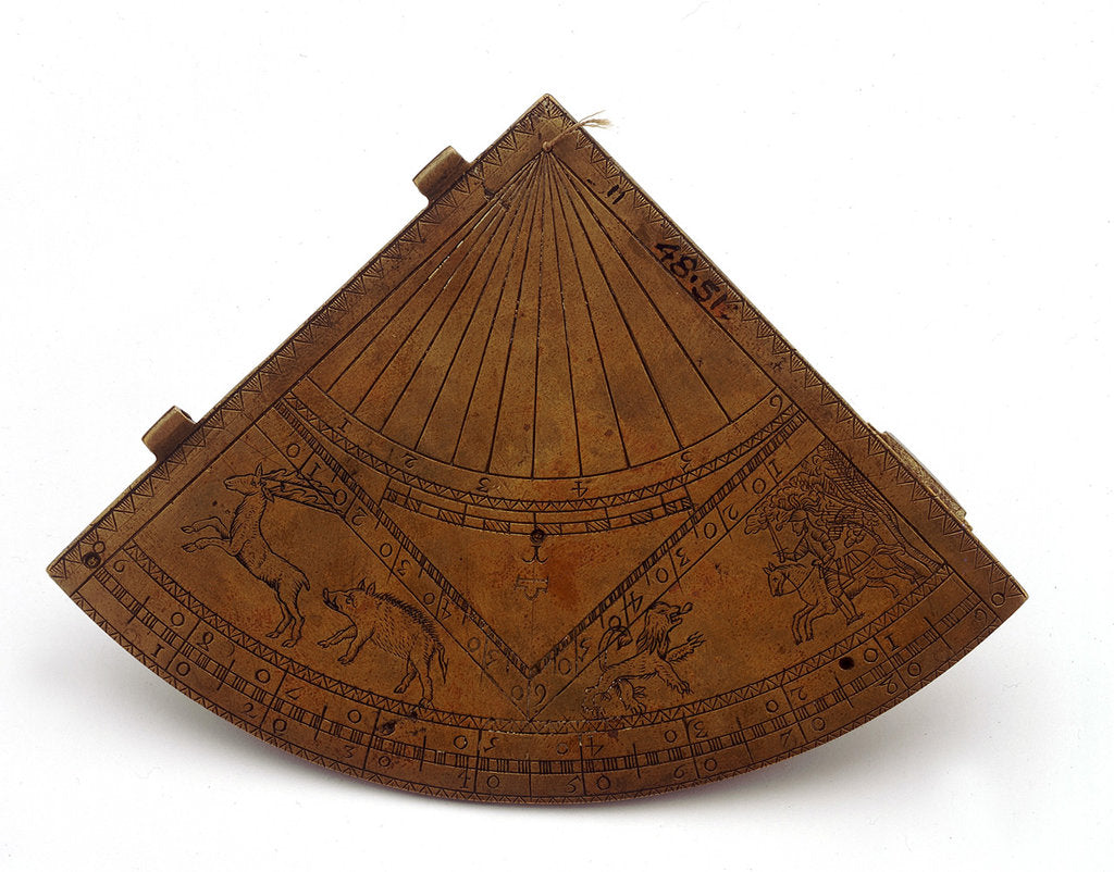 Detail of Reverse of Horary quadrant by unknown