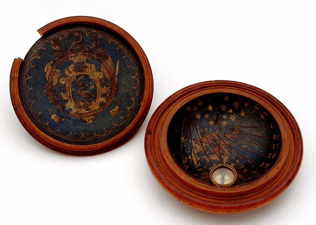 Detail of Scaphe dial, with lid by unknown