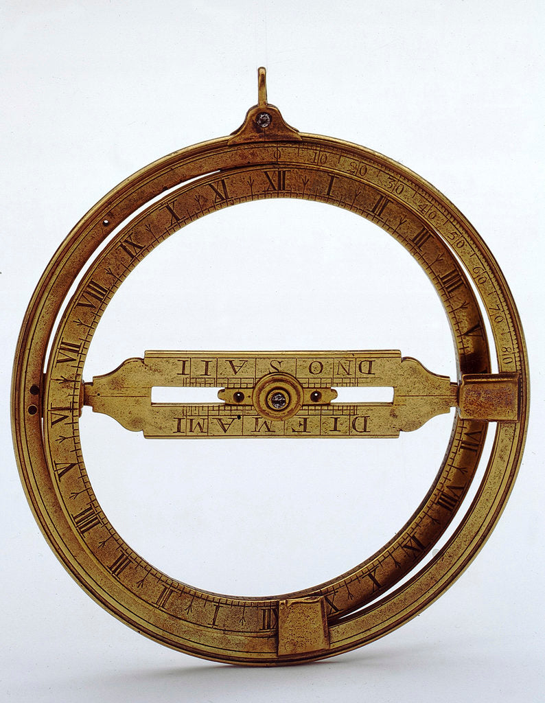 Detail of Universal equinoctial ring dial by unknown