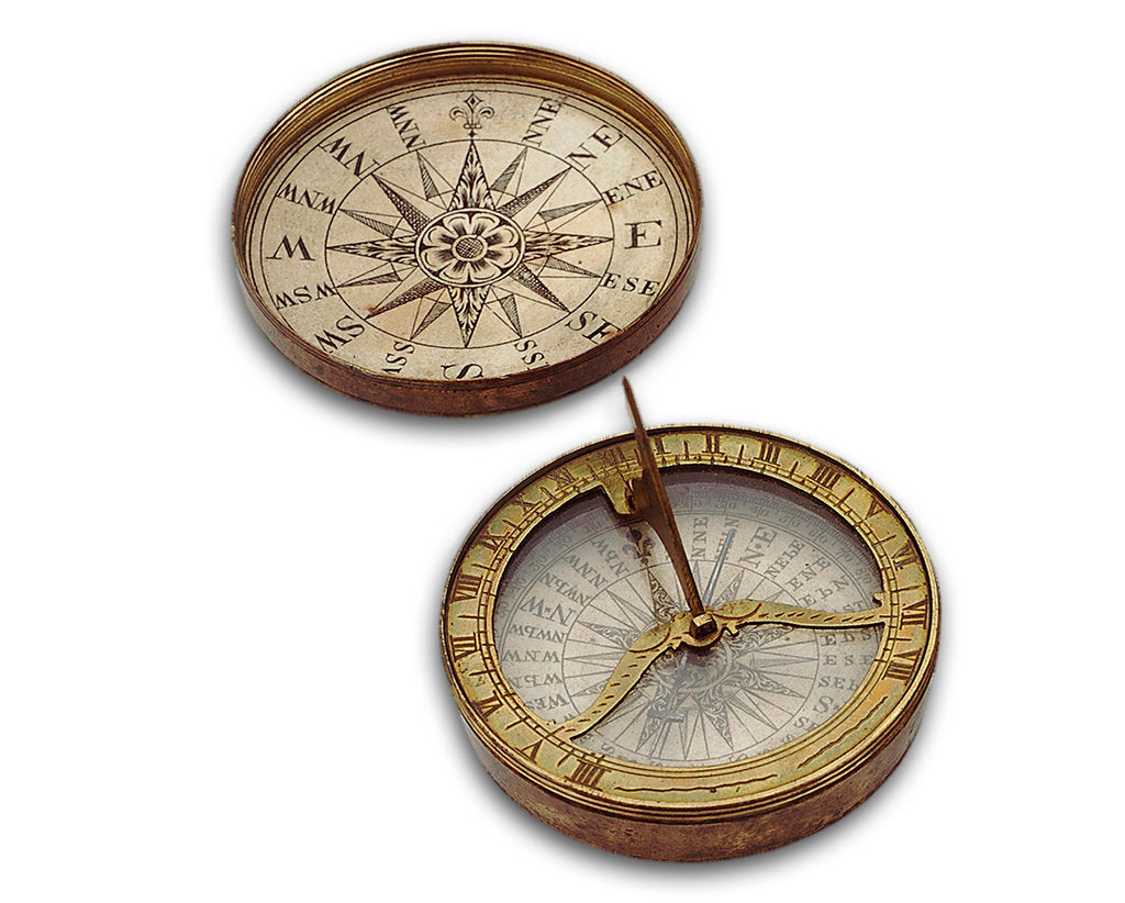 Detail of Compass dial, with lid by unknown