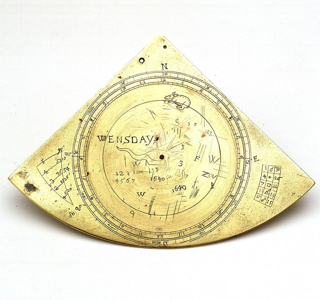 Detail of Reverse of Gunter quadrant by unknown