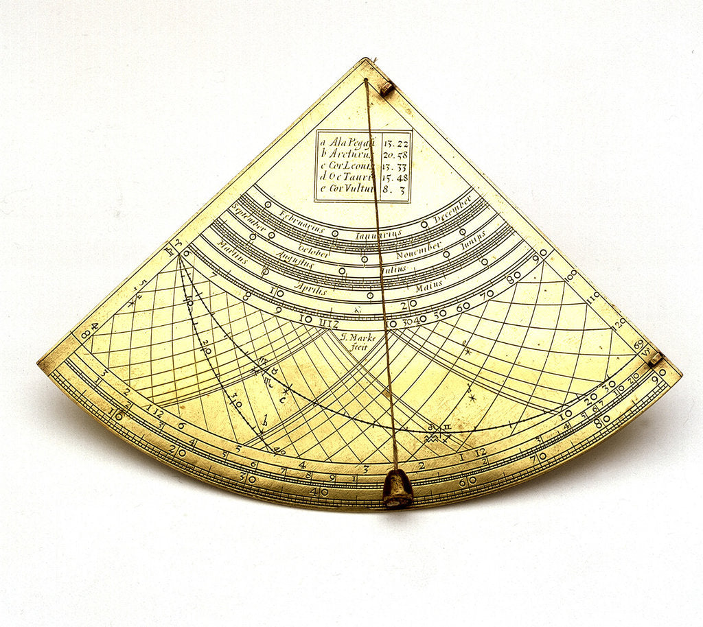Detail of Obverse of Gunter quadrant by John Marke