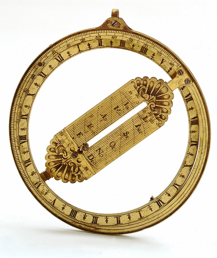 Detail of Universal equinoctial ring dial by unknown
