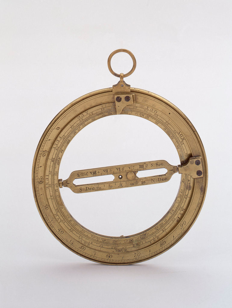 Detail of Universal equinoctial ring dial by William Parsons