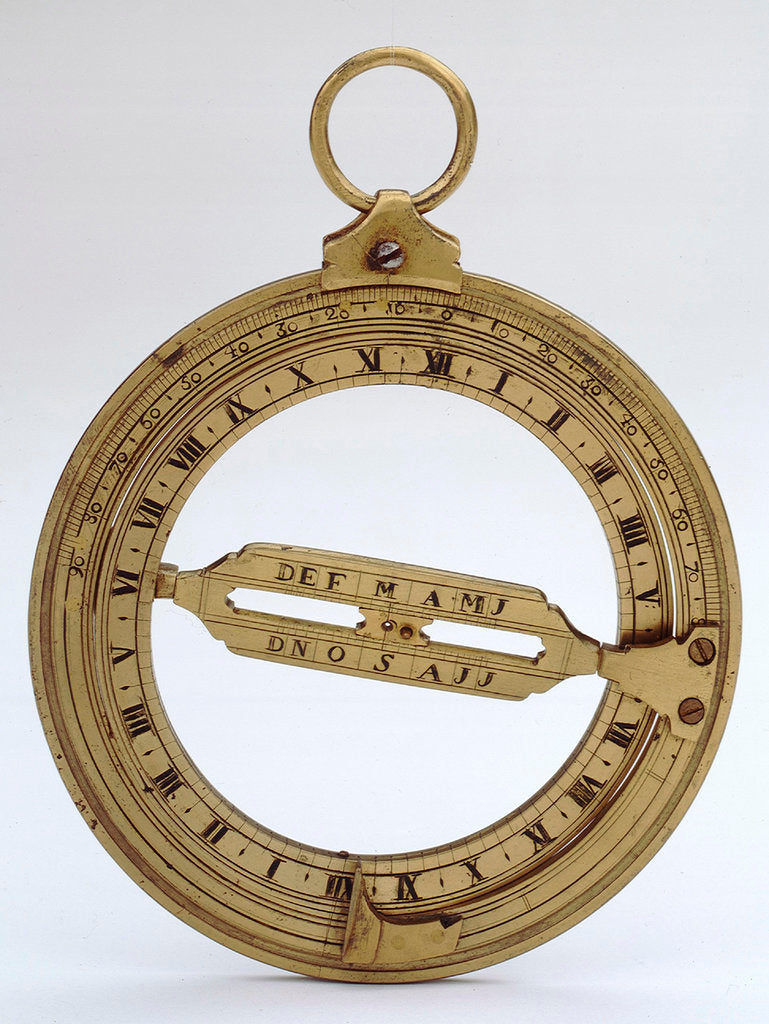 Detail of Universal equinoctial ring dial by unknown