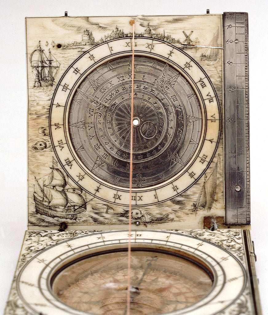 Detail of Diptych dial, leaves Ib and IIa by David Asselinne
