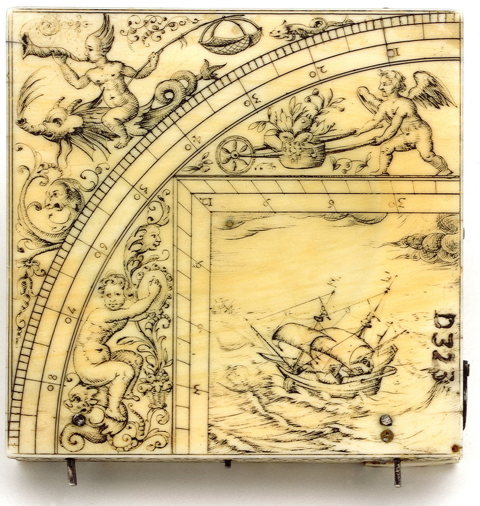 Detail of Diptych dial, leaf IIb by David Asselinne