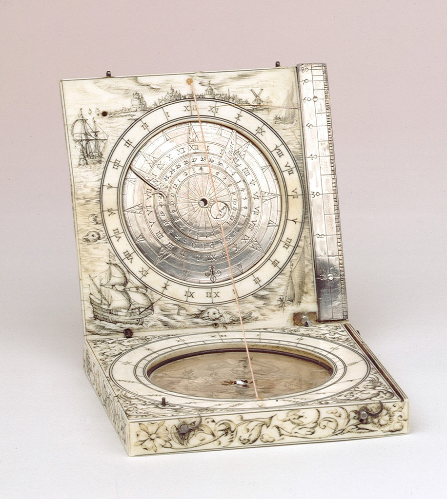 Detail of Diptych dial, leaves Ib and IIa by David Asselinne