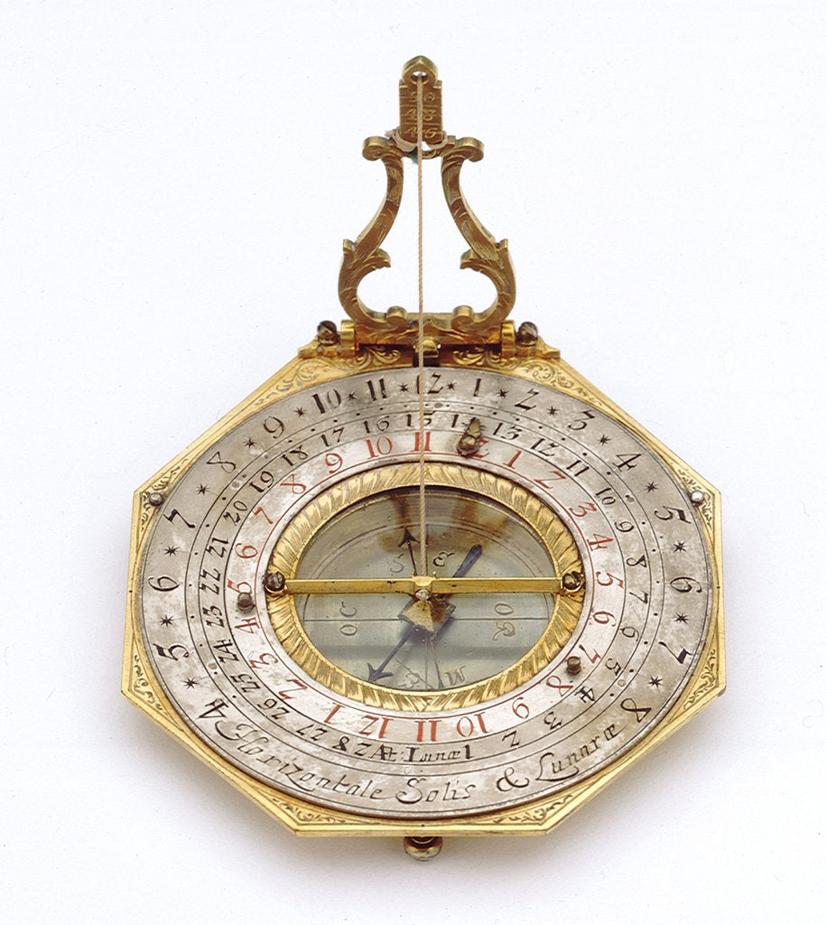 Detail of String-gnomon dial by Johann Martin Willebrand
