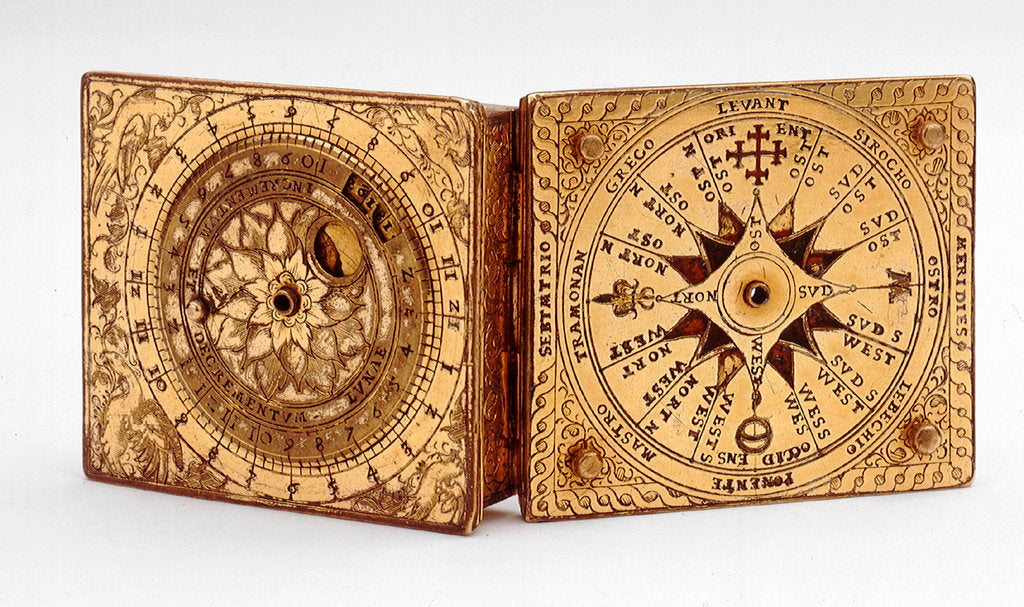 Detail of Astronomical compendium, outside of lid and base by Ulrich Klieber