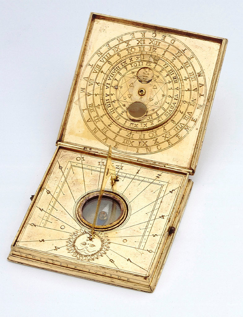 Detail of Diptych dial, leaves Ib and IIa by Christopher Schissler Junior