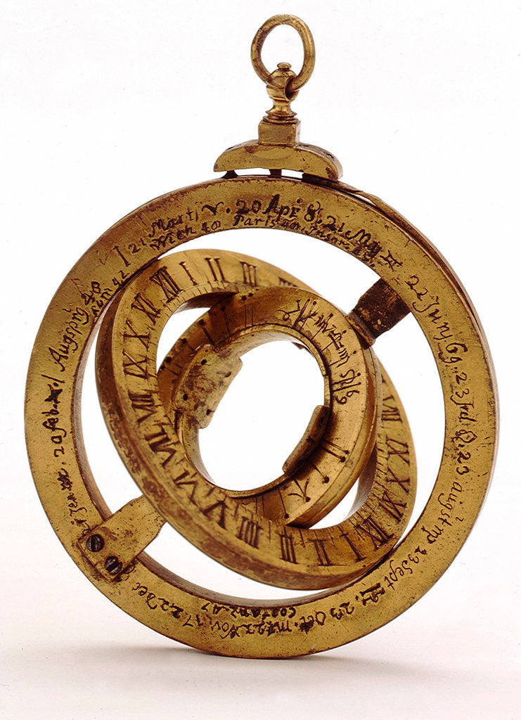 Detail of Universal equinoctial ring dial by unknown