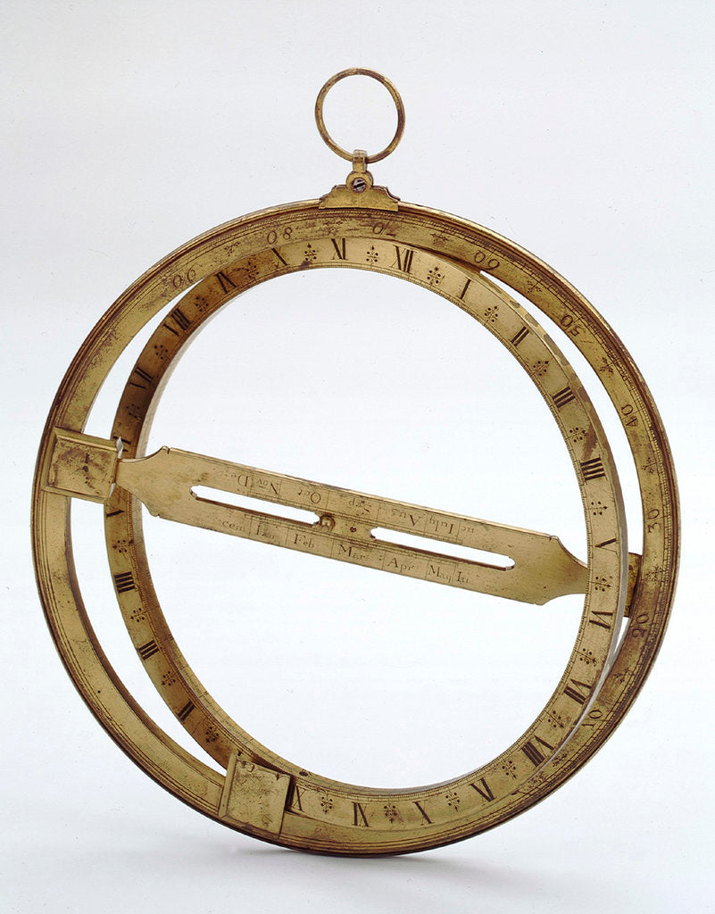Detail of Universal equinoctial ring dial by Edmund Culpeper
