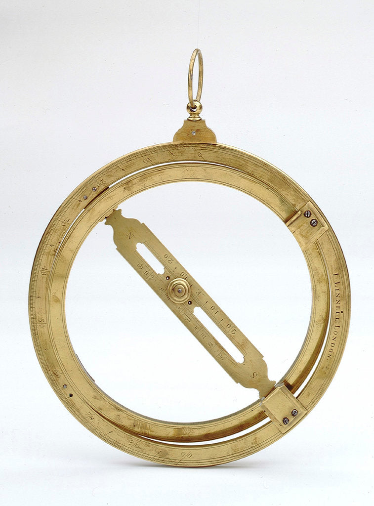Detail of Universal equinoctial ring dial by Joseph Linnell