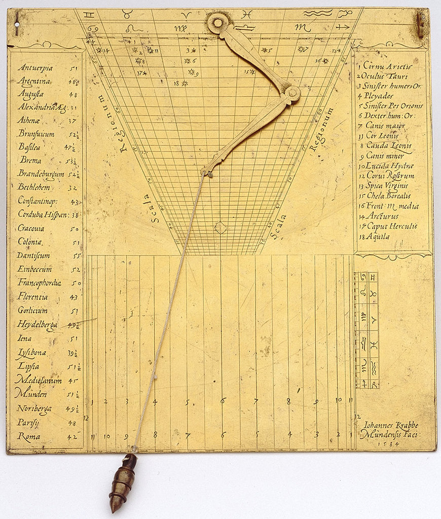Detail of Regiomontanus dial by Johann Krabbe