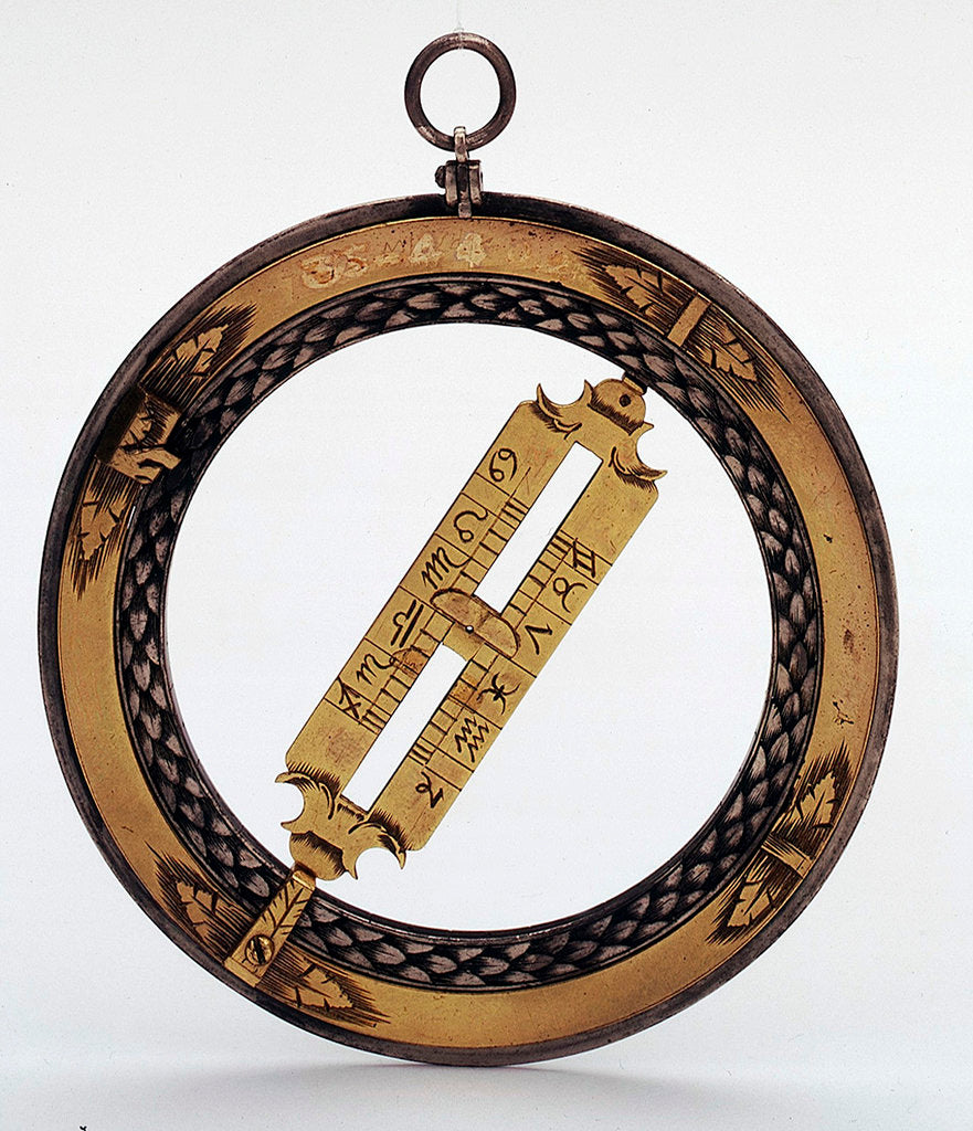 Detail of Universal equinoctial ring dial by unknown