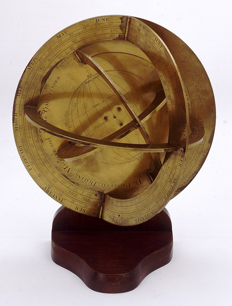 Detail of Universal equinoctial dial and armillary trigonometer by James Ferguson