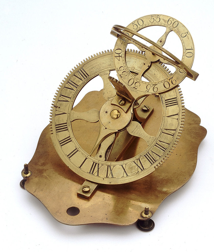 Detail of Mechanical equinoctial dial by unknown