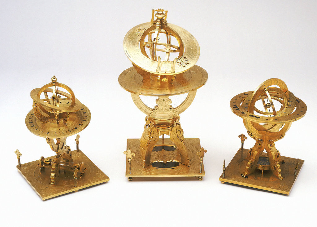 Detail of Universal equinoctial armillary dial by Mathias Hauser