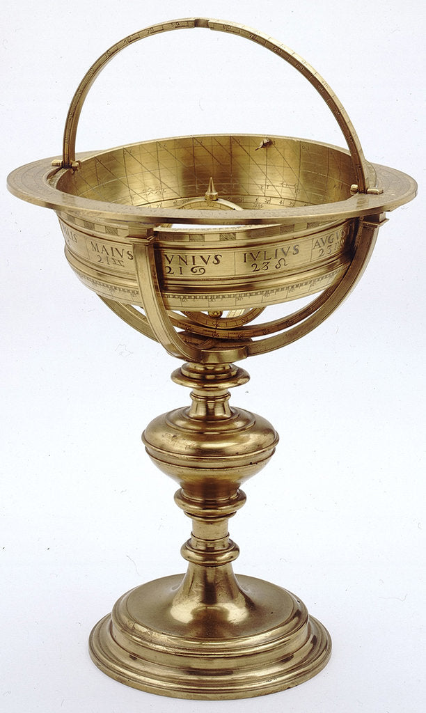 Detail of Universal equinoctial scaphe dial by unknown
