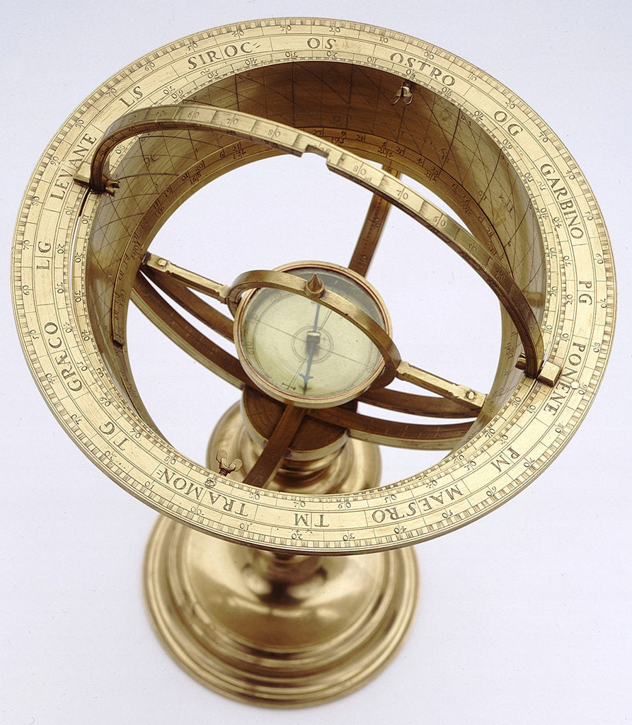 Detail of Universal equinoctial scaphe dial by unknown