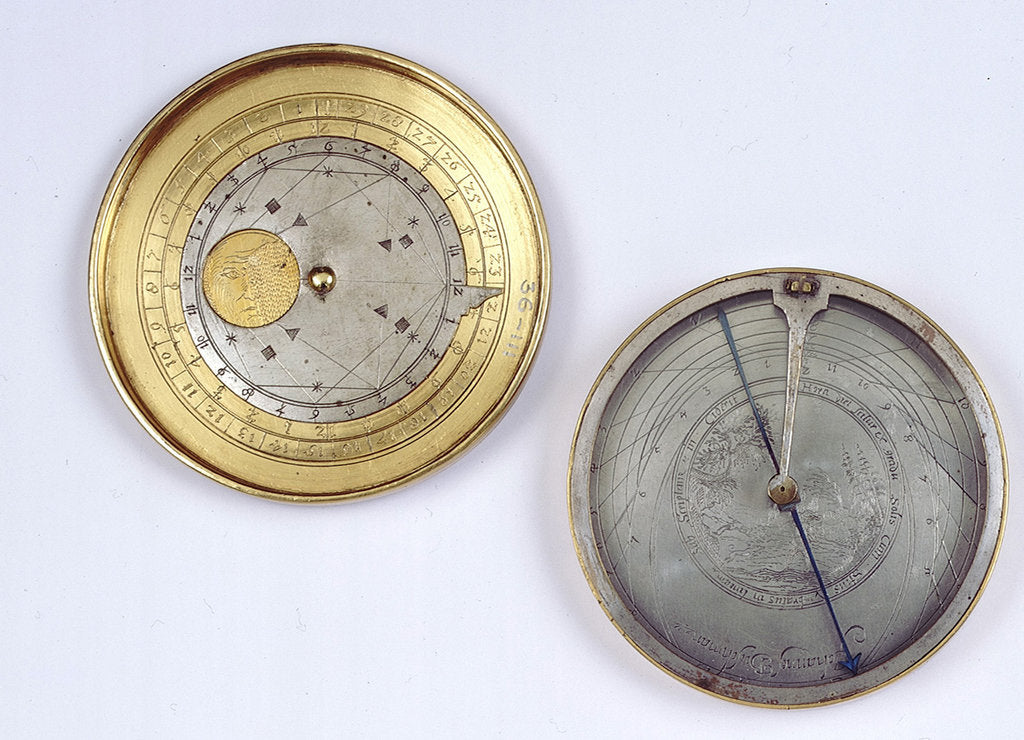 Detail of Magnetic azimuth dial, with lid by Johannes Buschmann