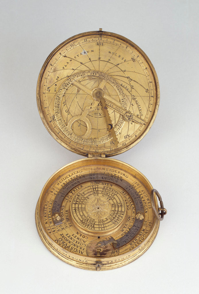 Detail of Astronomical compendium for latitudes 42-54 North, leaves IIIa and Iib by Christoph Schissler