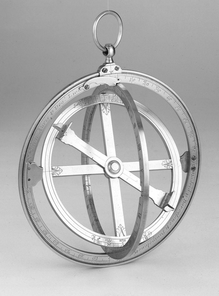 Detail of Universal equinoctial ring dial by Nicolas Bion