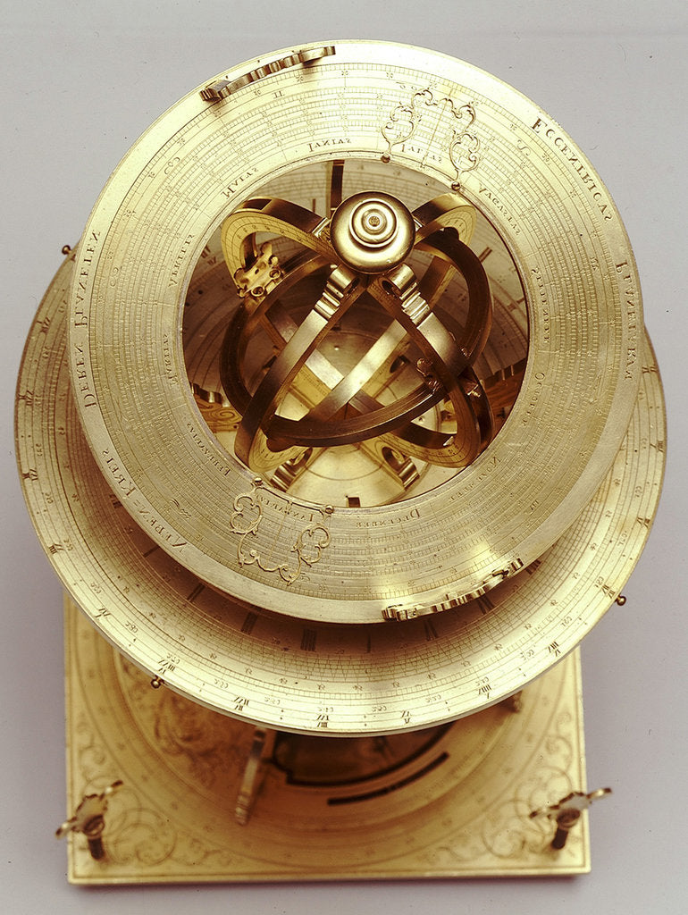 Detail of Universal equinoctial armillary dial by Mathias Hauser